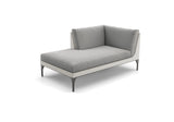 Dedon Mu Daybed Right, Coussins non inclus Black Pepper 317 