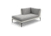Dedon Mu Daybed Right, Coussins non inclus Black Pepper 317 