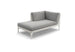 Dedon Mu Daybed Right, Coussins non inclus Lipari 304 