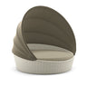 Dedon Orbit Set Loveseat XXL, avec Canopy / Capote en taupe, sling seat, Coussins non inclus Accona 111 