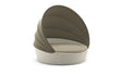 Dedon Orbit Set Loveseat XXL, avec Canopy / Capote en taupe, sling seat, Coussins non inclus Accona 111 