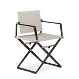 Dedon Seax Fauteuil repas Black Pepper 317 - Sail Dove 633 