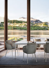 Dedon Bellmonde Table repas M, 170x95cm, avec plateau HPL