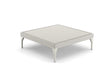 Dedon Set Mu Coffee Table 90x90cm, avec Plateau en verre Mystique Dusk 216 + Lipari Glass 