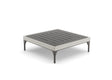 Dedon Set Mu Coffee Table 90x90cm, avec Plateau HPL Mystique Dusk 216 + HPL Black Pepper 317 