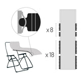 Lafuma Kit Toile de rechange clip pour Relax Rsx - Rsxa - Rsxa Clip - Futura - Largeur 48cm