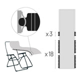 Lafuma Kit Toile de rechange pour Fauteuil Relax RClip RT Batyline - Largeur 48cm