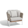 Diphano Omer Fauteuil Club lounge - Coussins en sus White AF08 + Cordes Mineral 2R06 