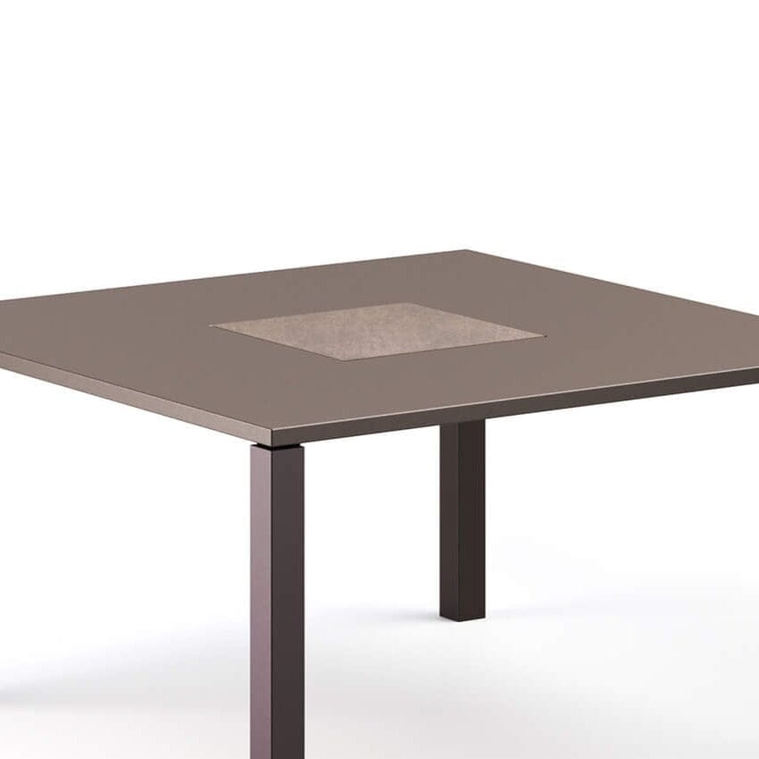Emu 1039 Quadro Insertion en porcelaine pour Table repas 141x141cm Gres Salt 51 