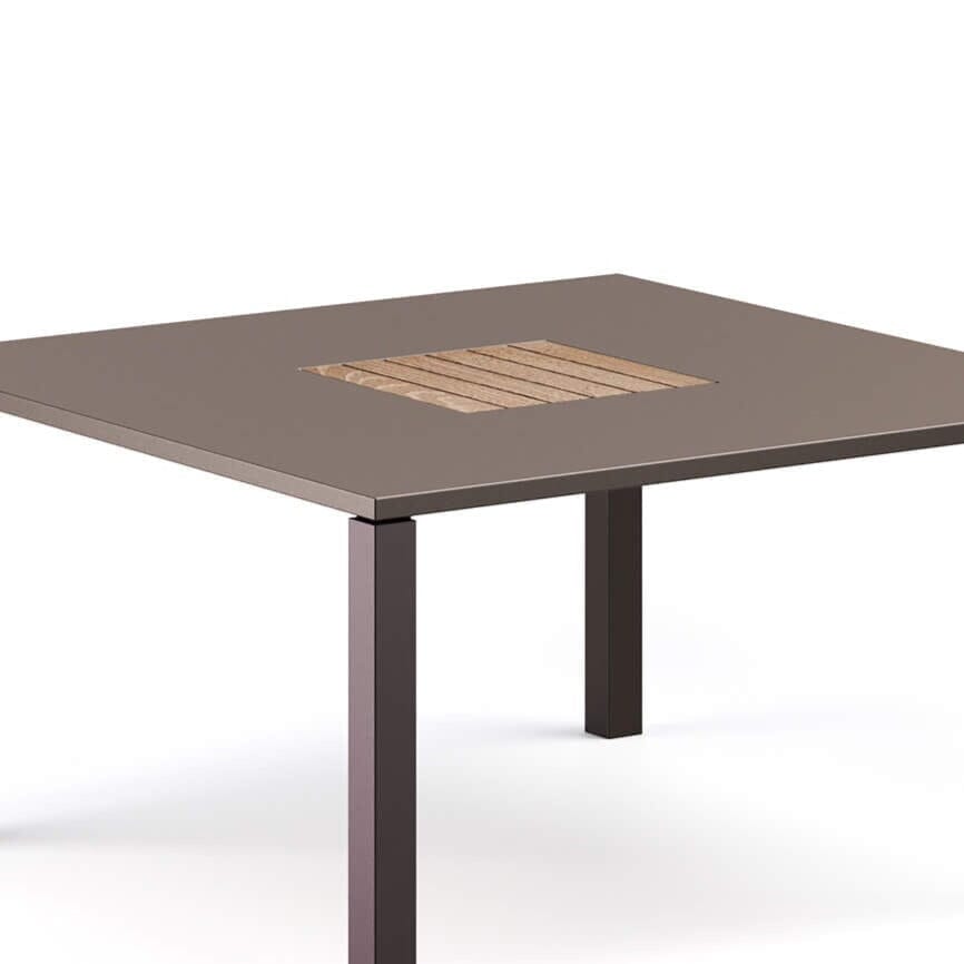 Emu 1040 Quadro Insertion en teck pour Table repas 141x141cm 