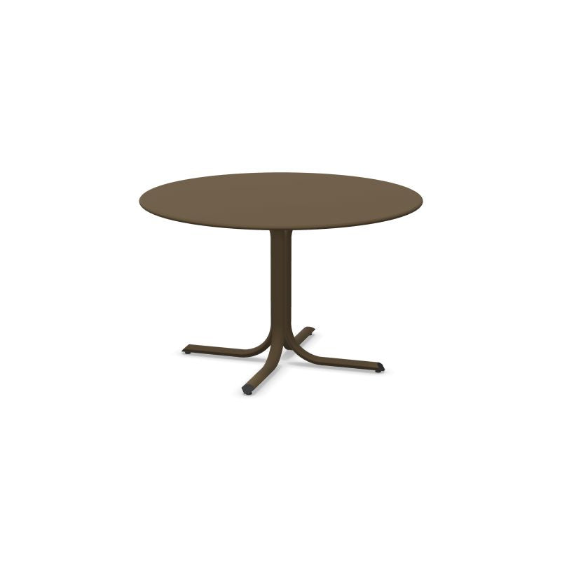 Emu 1156 Table Système Table Fixe ronde Ø117cm Bords arrondis Indian Brown 41 