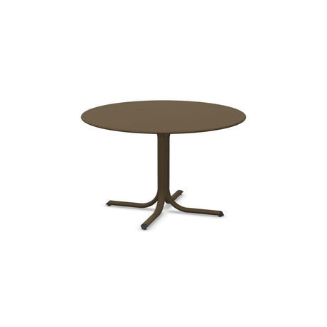 Emu 1156 Table Système Table Fixe ronde Ø117cm Bords arrondis Indian Brown 41 