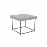 Ethimo Allaperto Mountain Table Basse Carrée 50x50cm H:40cm Coffee Brown + Natural Teak 