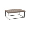 Ethimo Allaperto Mountain Table Basse Rectangulaire 100x70cm H:40cm Coffee Brown + Pickled Teak 