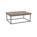 Ethimo Allaperto Mountain Table Basse Rectangulaire 100x70cm H:40cm Coffee Brown + Pickled Teak 