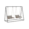 Ethimo Allaperto Nautic Balancelle autoportante Coffee Brown + Natural Teak Flat Rope Grey 