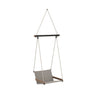 Ethimo Allaperto Nautic Fauteuil suspendu balancelle Coffee Brown + Natural Teak Flat Rope Grey 