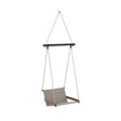 Ethimo Allaperto Nautic Fauteuil suspendu balancelle Coffee Brown + Natural Teak Flat Rope Grey 