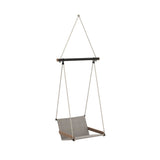 Ethimo Allaperto Nautic Fauteuil suspendu balancelle Coffee Brown + Natural Teak Flat Rope Grey 