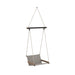 Ethimo Allaperto Nautic Fauteuil suspendu balancelle Coffee Brown + Natural Teak Flat Rope Grey 