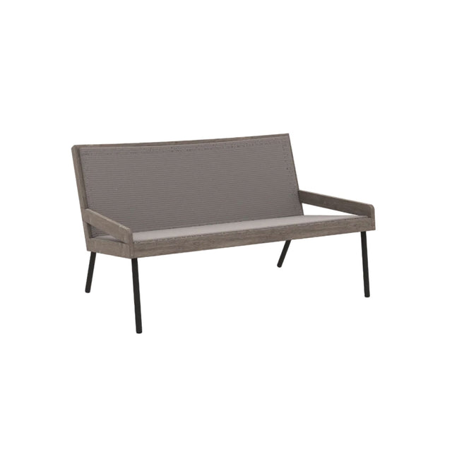 Ethimo Allaperto Urban Canapé 2 places, Coussin non inclus Coffee Brown + Pickled Teak Ethitex Cappuccino 