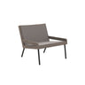 Ethimo Allaperto Urban Fauteuil bas Lounge, Coussins non inclus Coffee Brown + Pickled Teak Ethitex Cappuccino 