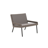 Ethimo Allaperto Urban Fauteuil bas Lounge, Coussins non inclus Coffee Brown + Pickled Teak Ethitex Cappuccino 