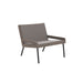 Ethimo Allaperto Urban Fauteuil bas Lounge, Coussins non inclus Coffee Brown + Pickled Teak Ethitex Cappuccino 