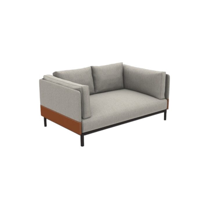 Ethimo Baia Canapé 2 places Alu Carbon Linen / Faux Leather 