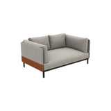 Ethimo Baia Canapé 2 places Alu Carbon Linen / Faux Leather 