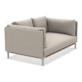 Ethimo Baia Canapé 2 places avec coussins Alu Limestone White + Teak Maiorca 