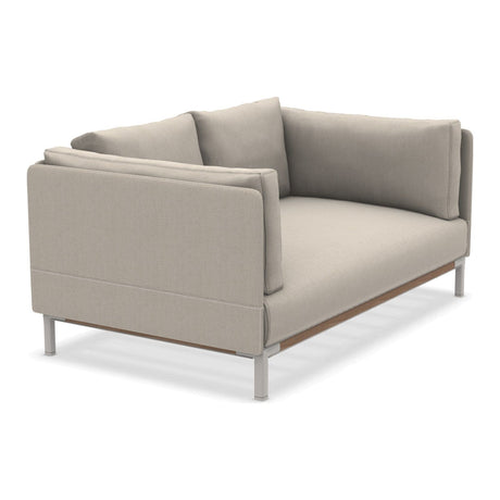 Ethimo Baia Canapé 2 places avec coussins Alu Limestone White + Teak Maiorca 
