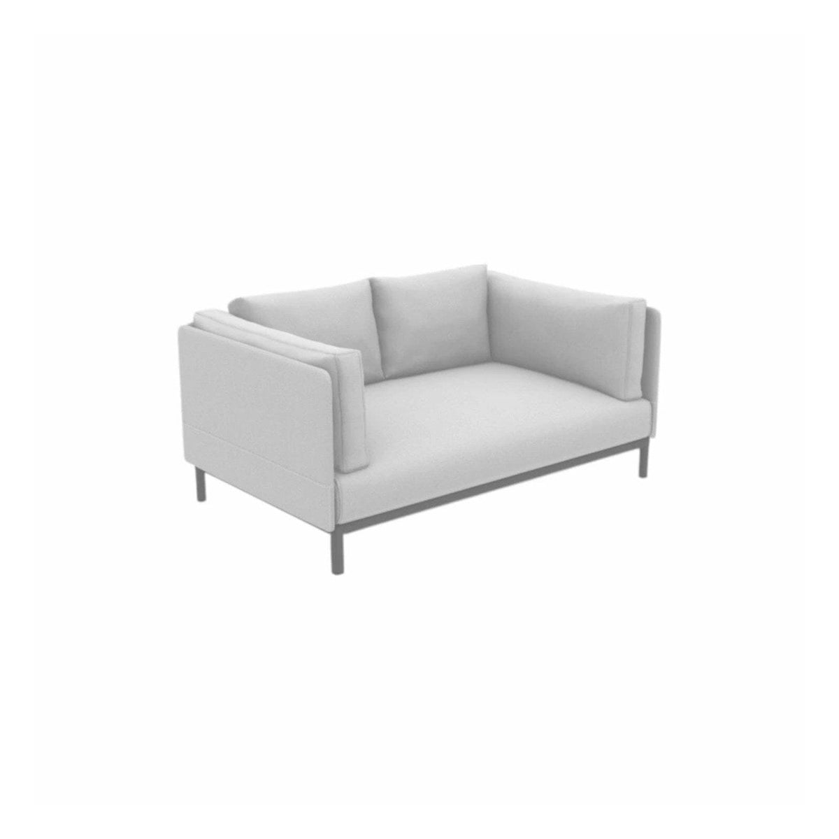 Ethimo Baia Canapé 2 places avec coussins Alu Mud Grey Acrylic Nature White 