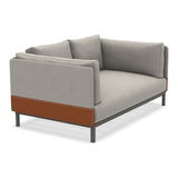 Ethimo Baia Canapé 2 places avec coussins Alu Mud Grey Linen / Faux Leather 