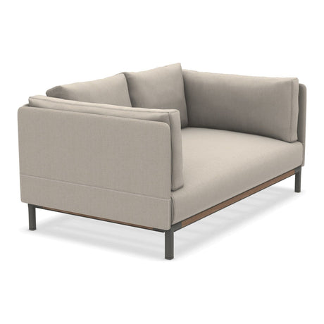 Ethimo Baia Canapé 2 places avec coussins Alu Mud Grey + Teak Maiorca 