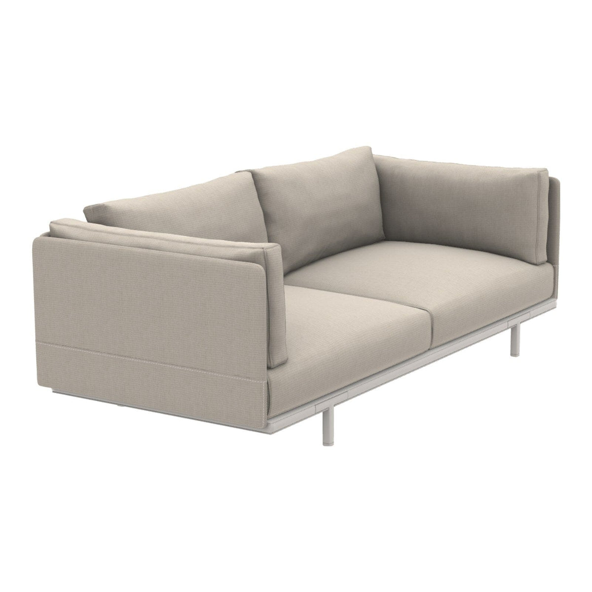 Ethimo Baia Canapé XL avec coussins Alu Limestone White Maiorca 