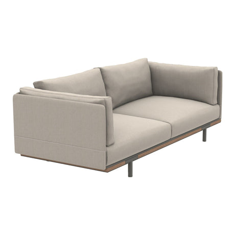 Ethimo Baia Canapé XL avec coussins Alu Mud Grey + Teak Maiorca 