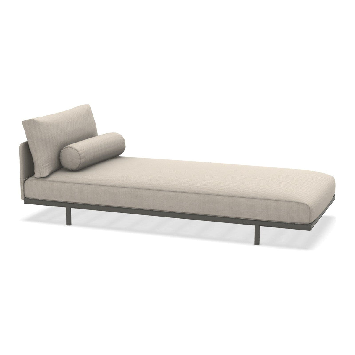 Ethimo Baia Chaise longue avec coussins Alu Mud Grey Maiorca 