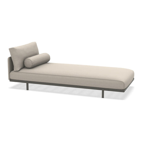 Ethimo Baia Chaise longue avec coussins Alu Mud Grey Maiorca 