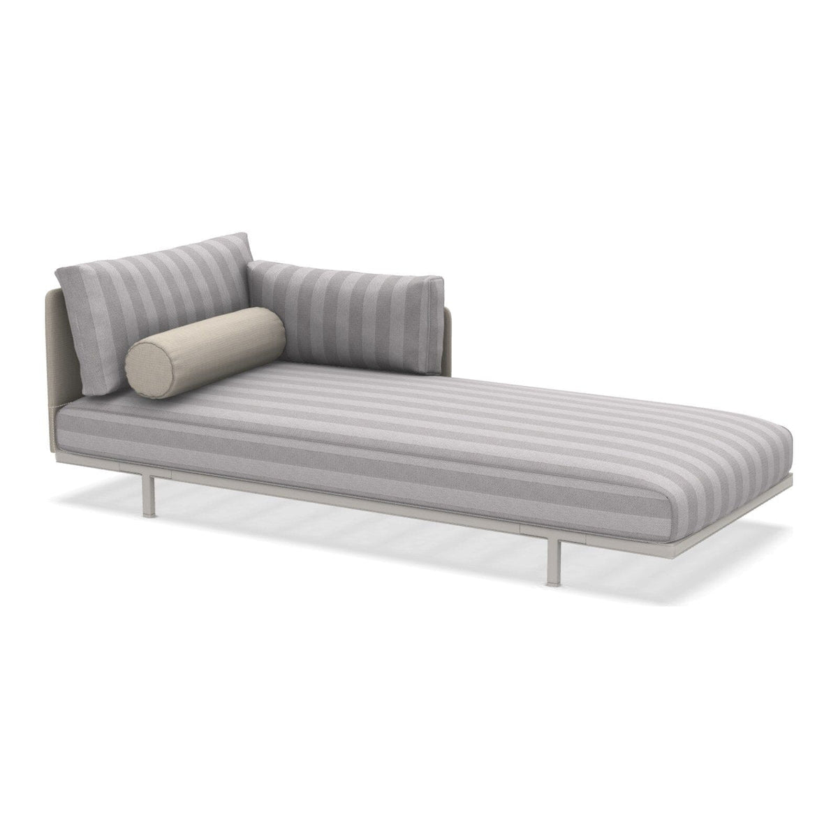 Ethimo Baia Daybed Méridienne gauche/droite avec coussins Alu Limestone White Cruise / Maiorca Gauche