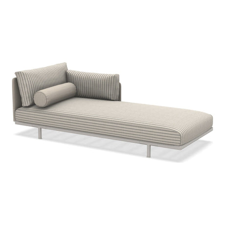 Ethimo Baia Daybed Méridienne gauche/droite avec coussins Alu Limestone White Navy / Maiorca Gauche