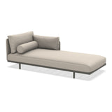 Ethimo Baia Daybed Méridienne gauche/droite avec coussins Alu Mud Grey Maiorca Gauche