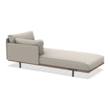Ethimo Baia Daybed Méridienne gauche/droite avec coussins Alu Mud Grey + Teak Navy / Maiorca Droit