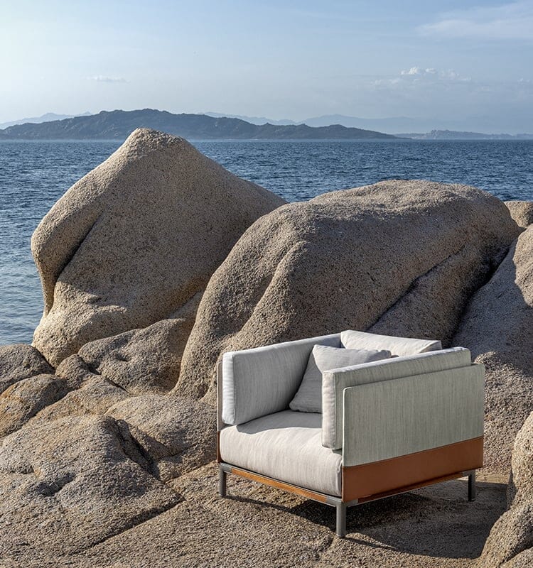 Ethimo Baia Fauteuil Club Lounge avec coussins 
