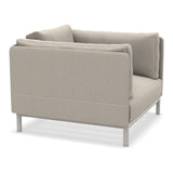 Ethimo Baia Fauteuil Club Lounge avec coussins Alu Limestone White Maiorca 