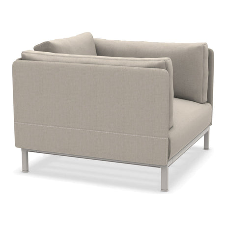 Ethimo Baia Fauteuil Club Lounge avec coussins Alu Limestone White Maiorca 