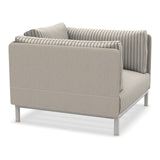 Ethimo Baia Fauteuil Club Lounge avec coussins Alu Limestone White Navy / Maiorca 