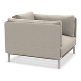 Ethimo Baia Fauteuil Club Lounge avec coussins Alu Limestone White + Teak Maiorca 