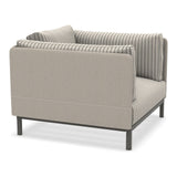 Ethimo Baia Fauteuil Club Lounge avec coussins Alu Mud Grey Navy / Maiorca 