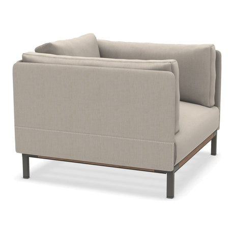 Ethimo Baia Fauteuil Club Lounge avec coussins Alu Mud Grey + Teak Maiorca 